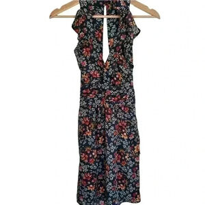 SWEET Candy ruffle halter floral dress